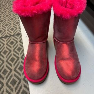 Pink Fuzzy Kids Boots